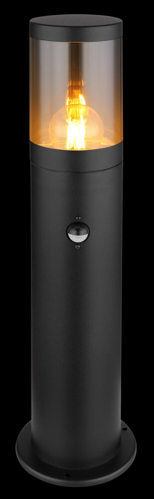 Globo Buitenlamp Xeloo H 50 cm sensor zwart