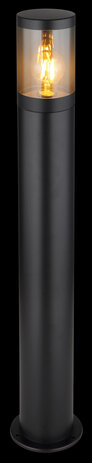 Globo Buitenlamp Xeloo H 80 cm zwart