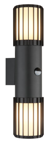 Globo Buitenlamp Mervin wand 2 licht H 38 cm sensor antraciet Globo Buitenlamp Mervin wand 2 licht H 38 cm sensor antraciet