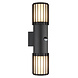 Globo Buitenlamp Mervin wand 2 licht H 38 cm sensor antraciet Globo Buitenlamp Mervin wand 2 licht H 38 cm sensor antraciet