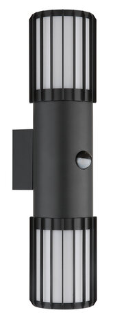 Globo Buitenlamp Mervin wand 2 licht H 38 cm sensor antraciet Globo Buitenlamp Mervin wand 2 licht H 38 cm sensor antraciet