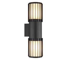 Globo Buitenlamp Mervin wand 2 licht H 38 cm antraciet Globo Buitenlamp Mervin wand 2 licht H 38 cm antraciet