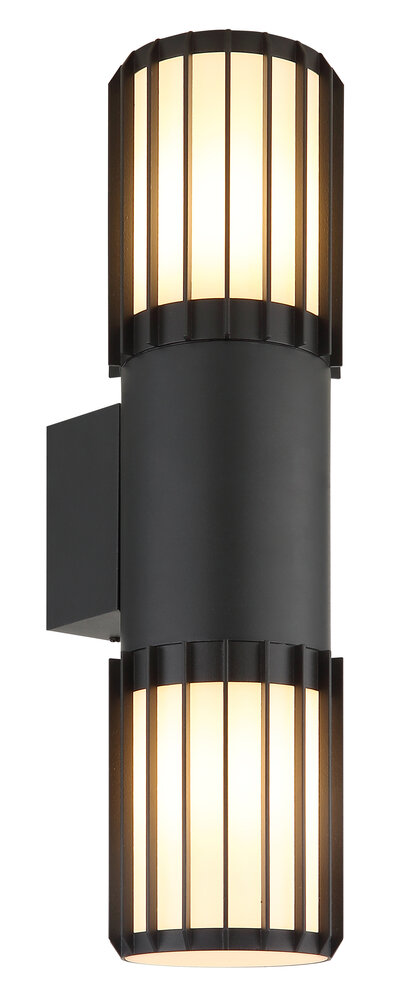 Globo Buitenlamp Mervin wand 2 licht H 38 cm antraciet