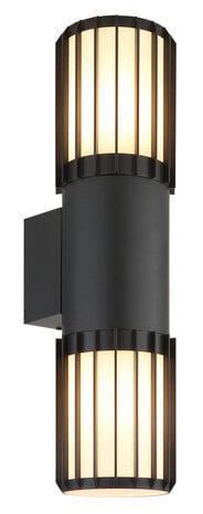 Globo Buitenlamp Mervin wand 2 licht H 38 cm antraciet