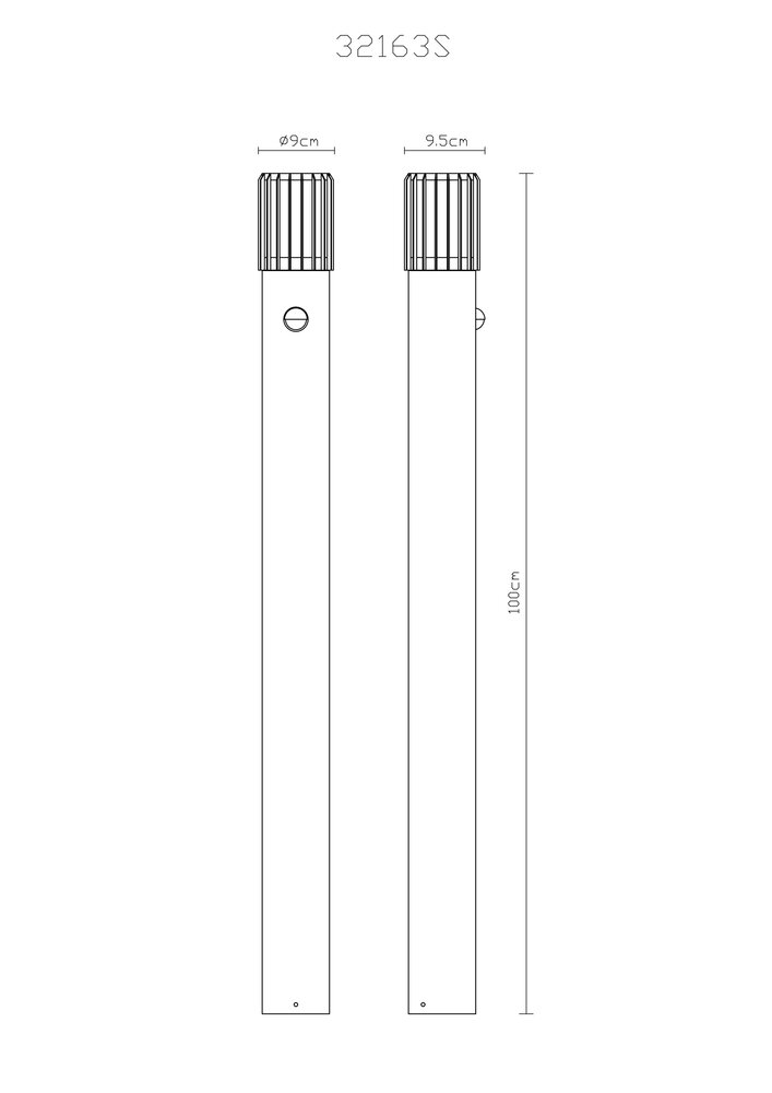 Globo Buitenlamp Mervin H 100 cm sensor antraciet Globo Buitenlamp Mervin H 100 cm sensor antraciet