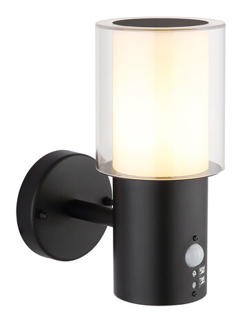 Globo Buitenlamp Compton H 25 cm sensor zwart Globo Buitenlamp Compton H 25 cm sensor zwart