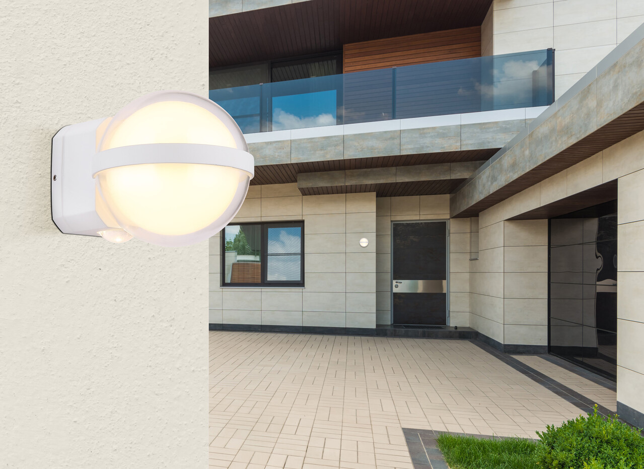 Globo Buitenlamp Illi H 11 cm wit Globo Buitenlamp Illi H 11 cm wit
