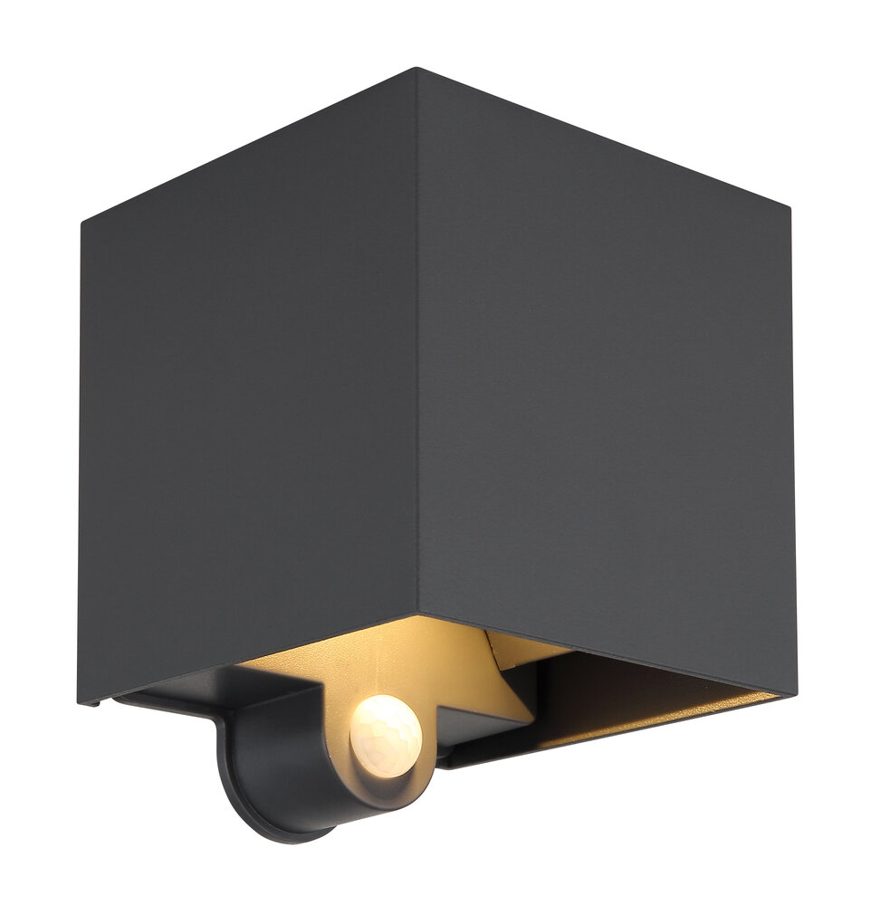 Globo Buitenlamp Veronika 2 licht H 13 cm sensor antraciet Globo Buitenlamp Veronika 2 licht H 13 cm sensor antraciet