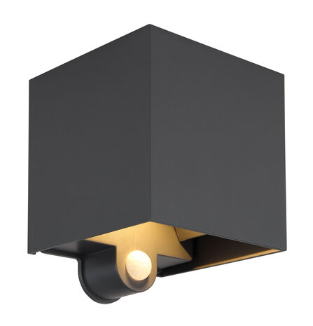 Globo Buitenlamp Veronika 2 licht H 13 cm sensor antraciet Globo Buitenlamp Veronika 2 licht H 13 cm sensor antraciet