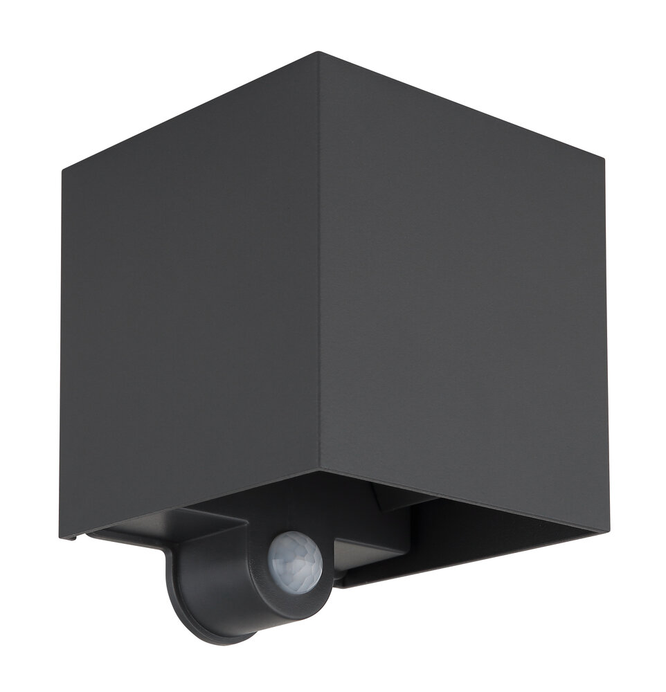 Globo Buitenlamp Veronika 2 licht H 13 cm sensor antraciet Globo Buitenlamp Veronika 2 licht H 13 cm sensor antraciet