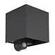 Globo Buitenlamp Veronika 2 licht H 13 cm sensor antraciet Globo Buitenlamp Veronika 2 licht H 13 cm sensor antraciet