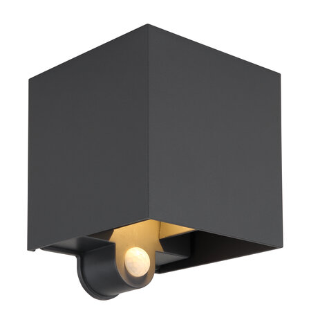 Globo Buitenlamp Veronika 2 licht H 13 cm sensor antraciet Globo Buitenlamp Veronika 2 licht H 13 cm sensor antraciet