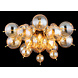 Globo Plafondlamp Udo 3 lichts Ø 55 cm amber zwart Globo Plafondlamp Udo 3 lichts Ø 55 cm amber zwart