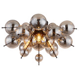 Globo Plafondlamp Udo 3 lichts Ø 55 cm rook zwart
