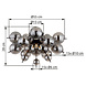 Globo Plafondlamp Udo 3 lichts Ø 55 cm rook zwart Globo Plafondlamp Udo 3 lichts Ø 55 cm rook zwart