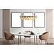 Globo Hanglamp Udo 6 lichts L 103 cm amber zwart Globo Hanglamp Udo 6 lichts L 103 cm amber zwart