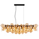 Globo Hanglamp Udo 6 lichts L 103 cm amber zwart Globo Hanglamp Udo 6 lichts L 103 cm amber zwart