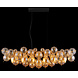 Globo Hanglamp Udo 6 lichts L 103 cm amber zwart Globo Hanglamp Udo 6 lichts L 103 cm amber zwart