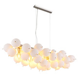Globo Hanglamp Udo 6 lichts L 103 cm mat chroom Globo Hanglamp Udo 6 lichts L 103 cm mat chroom