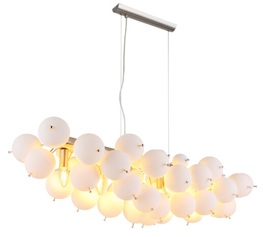Globo Hanglamp Udo 6 lichts L 103 cm mat chroom Globo Hanglamp Udo 6 lichts L 103 cm mat chroom