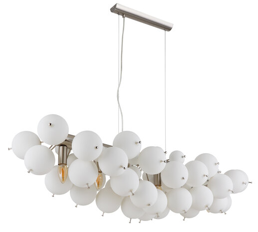 Globo Hanglamp Udo 6 lichts L 103 cm mat chroom Globo Hanglamp Udo 6 lichts L 103 cm mat chroom