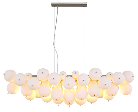 Globo Hanglamp Udo 6 lichts L 103 cm mat chroom Globo Hanglamp Udo 6 lichts L 103 cm mat chroom