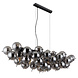 Globo Hanglamp Udo 6 lichts L 103 cm rook zwart Globo Hanglamp Udo 6 lichts L 103 cm rook zwart