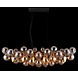 Globo Hanglamp Udo 6 lichts L 103 cm rook zwart Globo Hanglamp Udo 6 lichts L 103 cm rook zwart