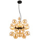 Globo Hanglamp Udo 4 lichts Ø 52 cm amber zwart Globo Hanglamp Udo 4 lichts Ø 52 cm amber zwart