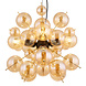 Globo Hanglamp Udo 4 lichts Ø 52 cm amber zwart Globo Hanglamp Udo 4 lichts Ø 52 cm amber zwart