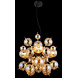 Globo Hanglamp Udo 4 lichts Ø 52 cm amber zwart Globo Hanglamp Udo 4 lichts Ø 52 cm amber zwart