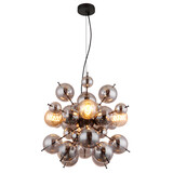 Globo Hanglamp Udo 4 lichts Ø 52 cm rook zwart Globo Hanglamp Udo 4 lichts Ø 52 cm rook zwart