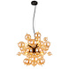 Globo Hanglamp Udo 6 lichts Ø 55 cm amber zwart Globo Hanglamp Udo 6 lichts Ø 55 cm amber zwart