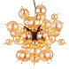 Globo Hanglamp Udo 6 lichts Ø 55 cm amber zwart Globo Hanglamp Udo 6 lichts Ø 55 cm amber zwart