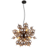 Globo Hanglamp Udo 6 lichts Ø 55 cm rook zwart Globo Hanglamp Udo 6 lichts Ø 55 cm rook zwart