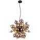 Globo Hanglamp Udo 6 lichts Ø 55 cm rook zwart Globo Hanglamp Udo 6 lichts Ø 55 cm rook zwart
