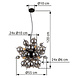 Globo Hanglamp Udo 6 lichts Ø 55 cm rook zwart Globo Hanglamp Udo 6 lichts Ø 55 cm rook zwart