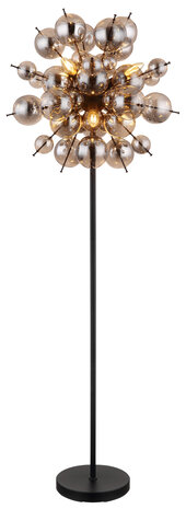 Globo Vloerlamp Udo 6 lichts H 155 cm rook zwart Globo Vloerlamp Udo 6 lichts H 155 cm rook zwart