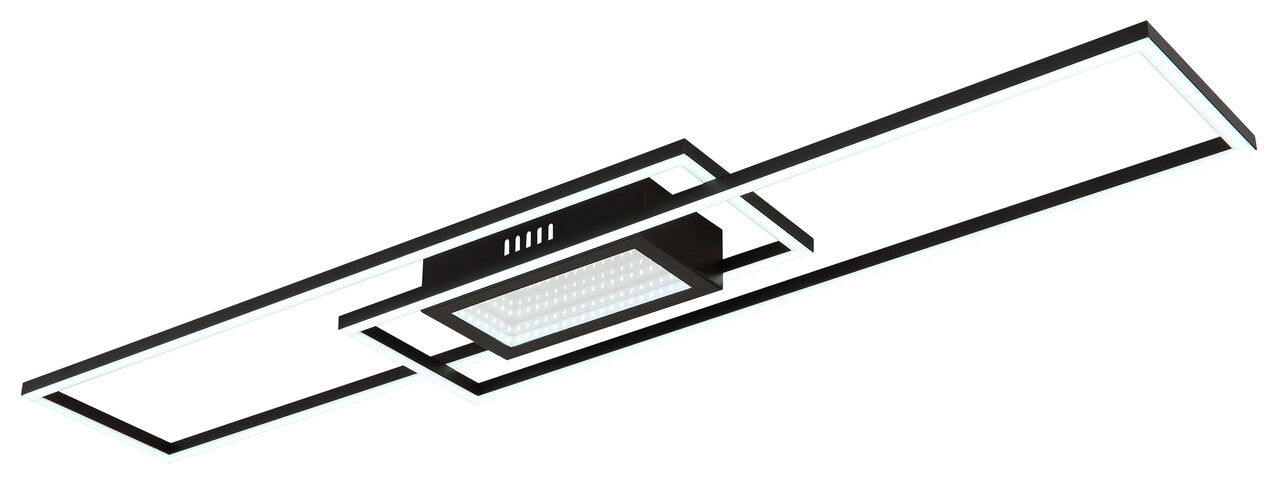 Globo Plafondlamp Saunders L 96 cm zwart Globo Plafondlamp Saunders L 96 cm zwart