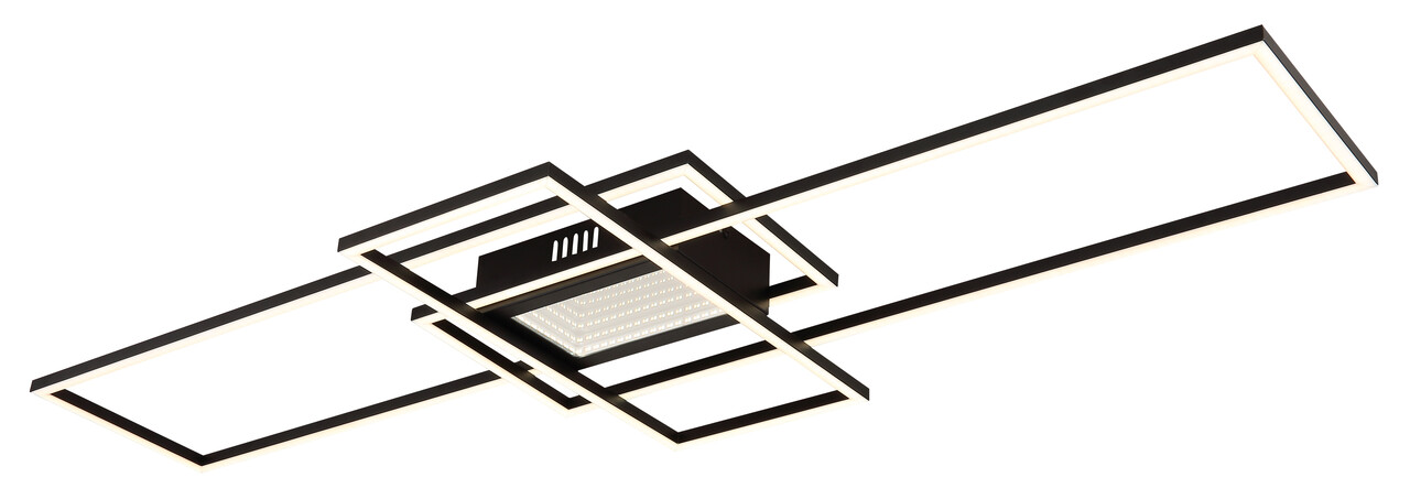 Globo Plafondlamp Saunders L 111 cm zwart Globo Plafondlamp Saunders L 111 cm zwart