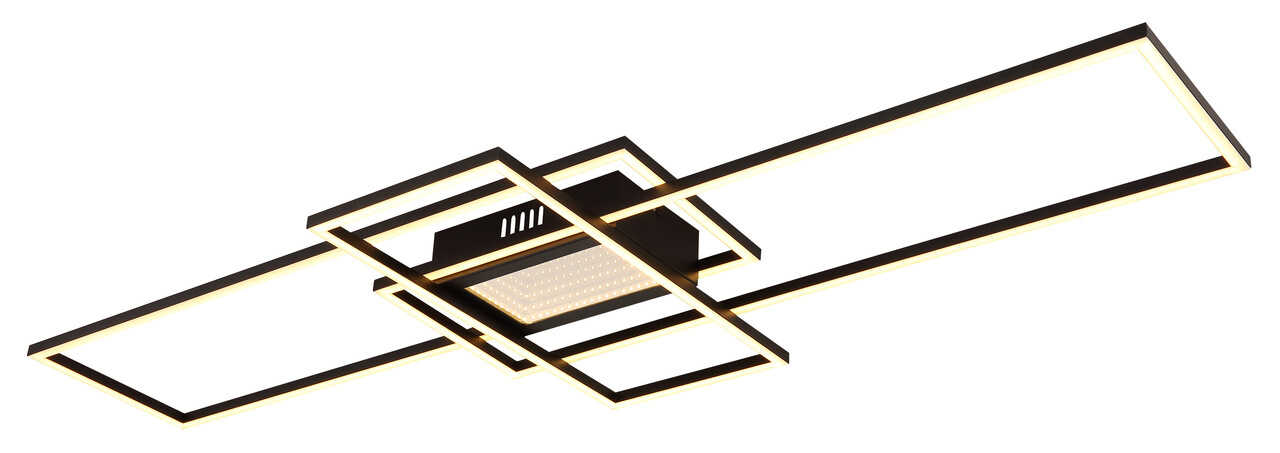 Globo Plafondlamp Saunders L 111 cm zwart Globo Plafondlamp Saunders L 111 cm zwart