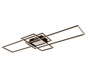 Globo Plafondlamp Saunders L 111 cm zwart Globo Plafondlamp Saunders L 111 cm zwart
