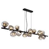 Globo Hanglamp Arin 13 lichts L 120 cm zwart Globo Hanglamp Arin 13 lichts L 120 cm zwart
