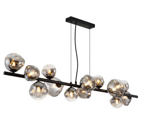 Globo Hanglamp Arin 13 lichts L 120 cm zwart Globo Hanglamp Arin 13 lichts L 120 cm zwart