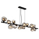 Globo Hanglamp Arin 13 lichts L 120 cm zwart Globo Hanglamp Arin 13 lichts L 120 cm zwart