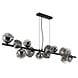 Globo Hanglamp Arin 13 lichts L 120 cm zwart Globo Hanglamp Arin 13 lichts L 120 cm zwart