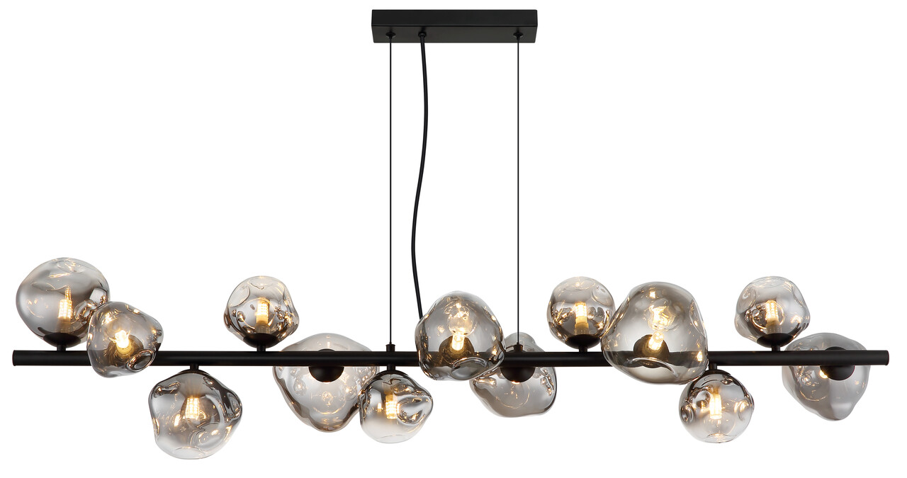 Globo Hanglamp Arin 13 lichts L 120 cm zwart Globo Hanglamp Arin 13 lichts L 120 cm zwart