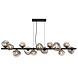 Globo Hanglamp Arin 13 lichts L 120 cm zwart Globo Hanglamp Arin 13 lichts L 120 cm zwart