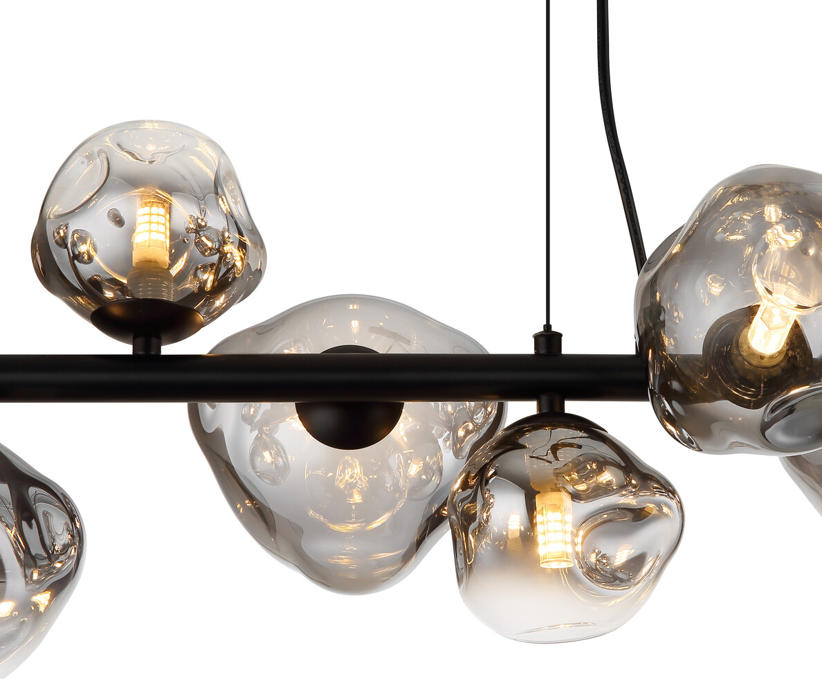 Globo Hanglamp Arin 13 lichts L 120 cm zwart Globo Hanglamp Arin 13 lichts L 120 cm zwart