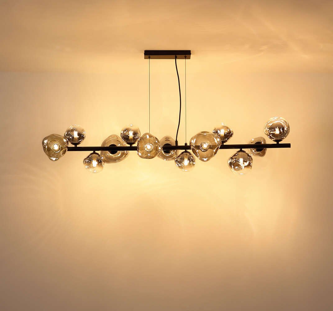 Globo Hanglamp Arin 13 lichts L 120 cm zwart Globo Hanglamp Arin 13 lichts L 120 cm zwart